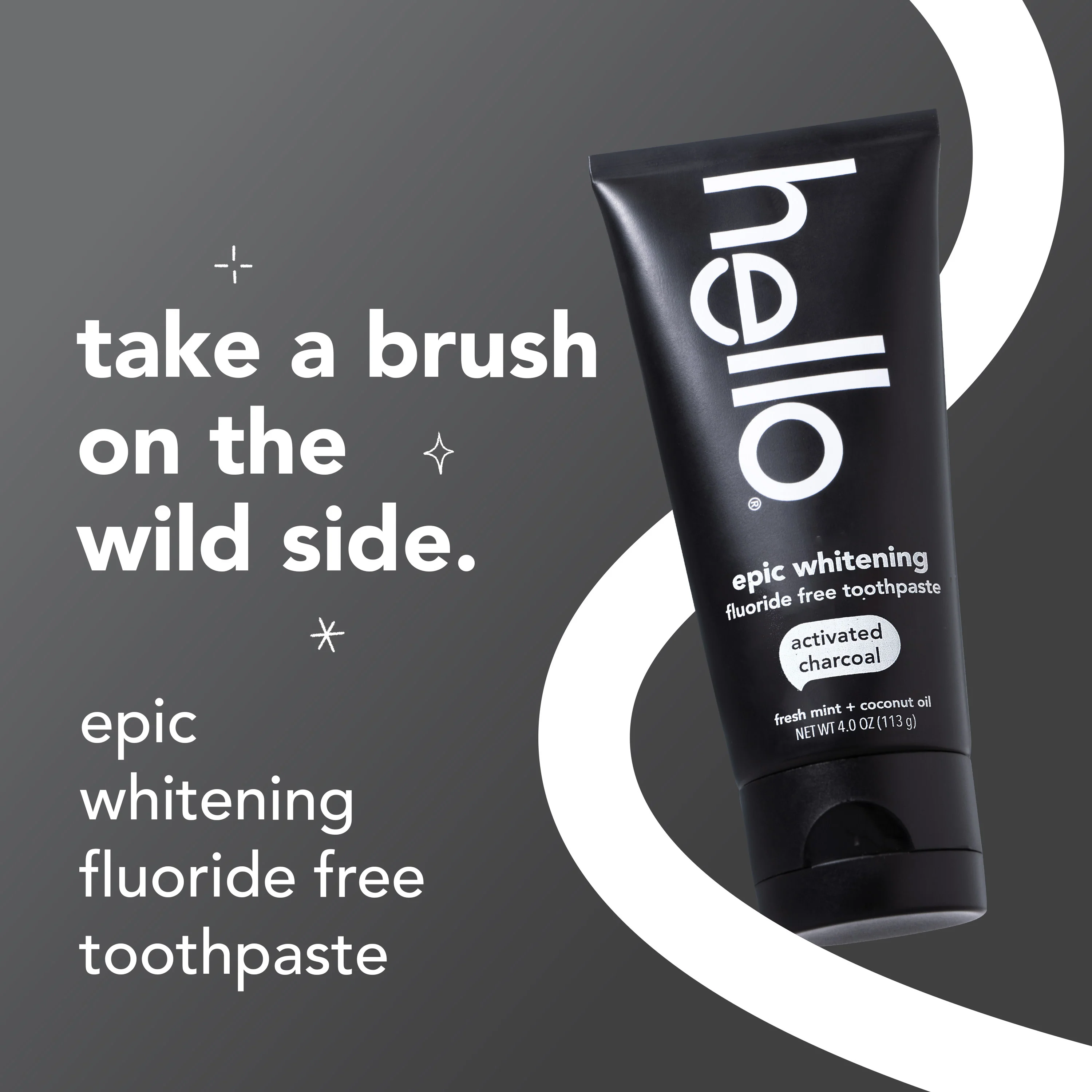 hello activated charcoal epic whitening fluoride free toothpaste - Image 3