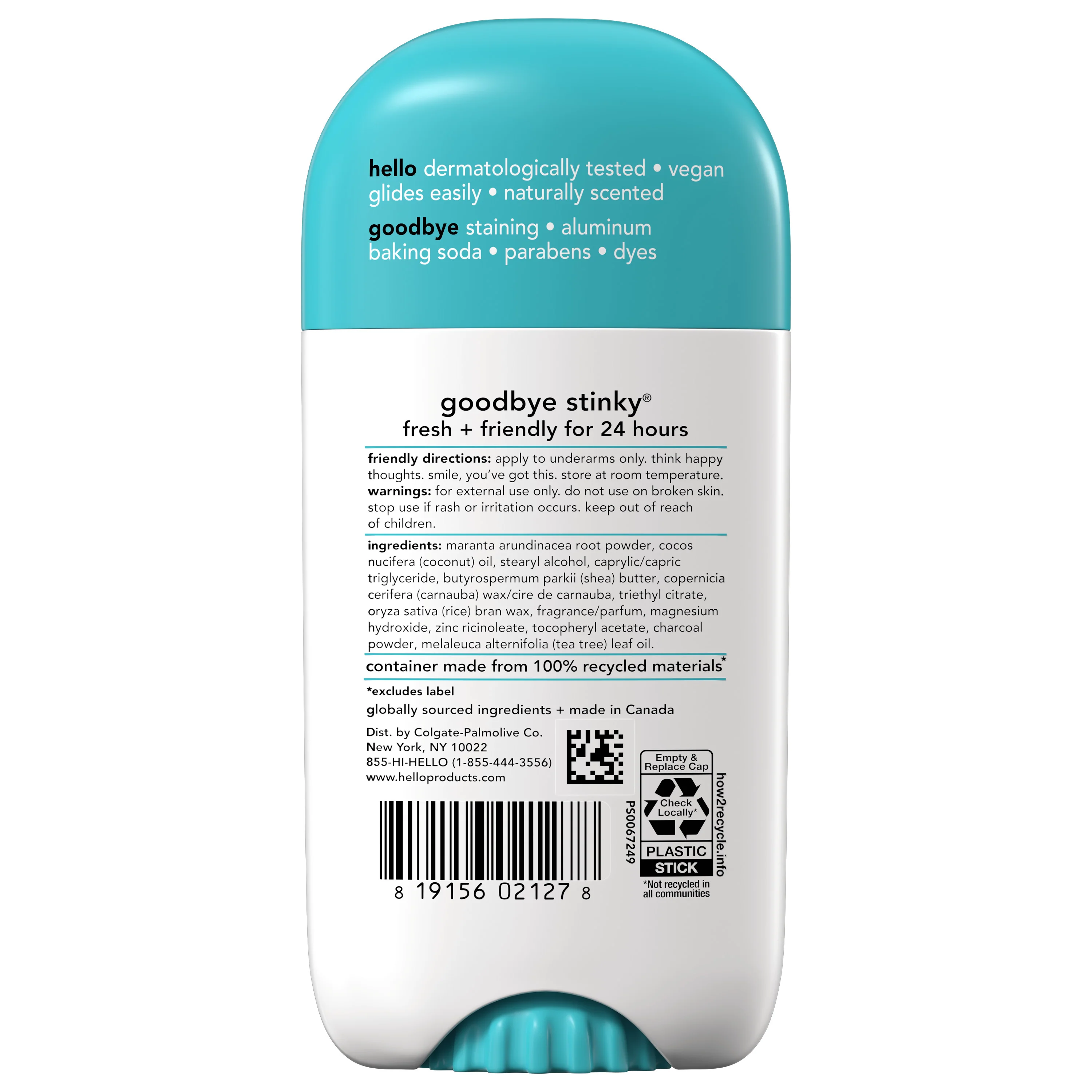 hello clean + fresh aluminum free deodorant with charcoal - Image 7