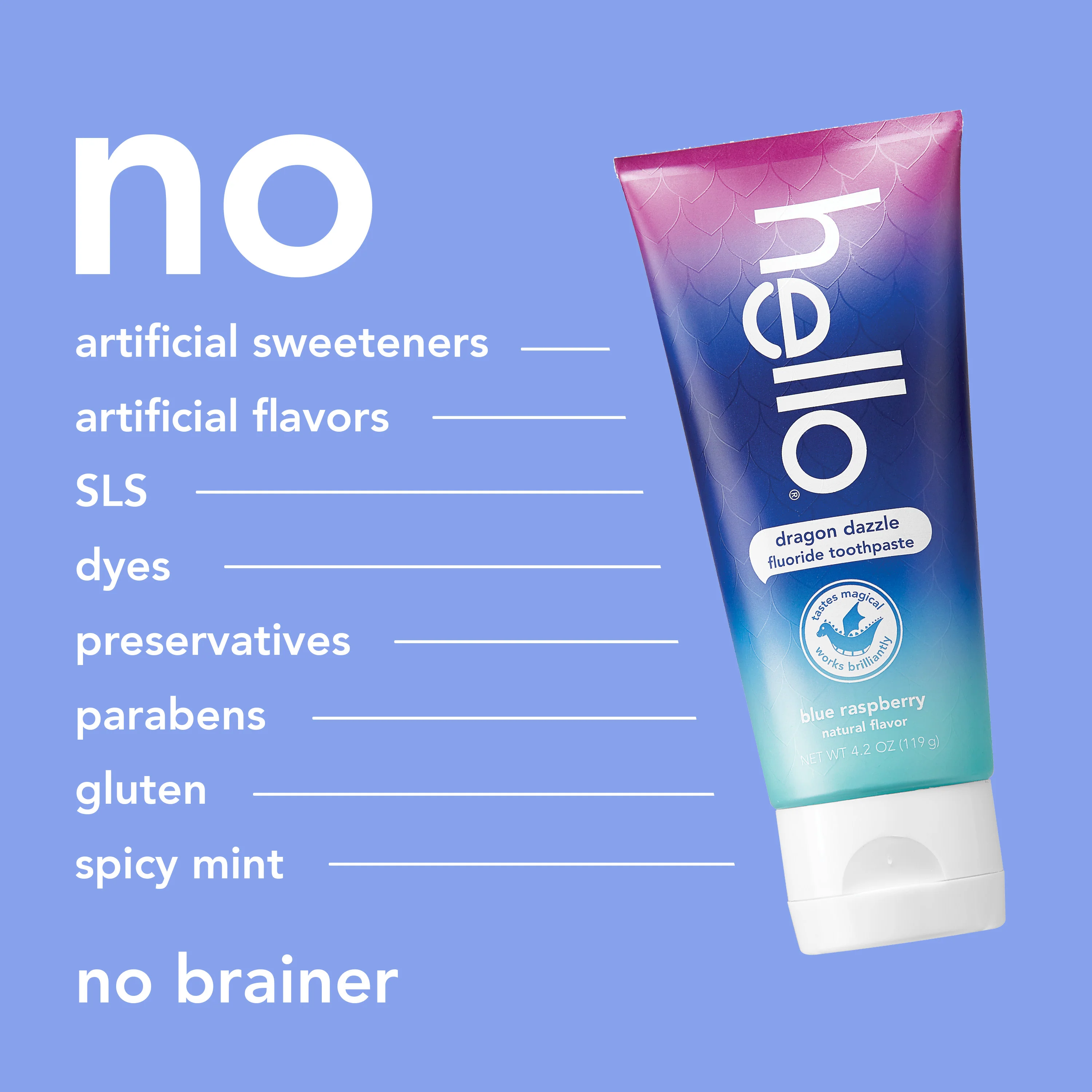 hello kids dragon dazzle blue raspberry fluoride toothpaste - Image 7