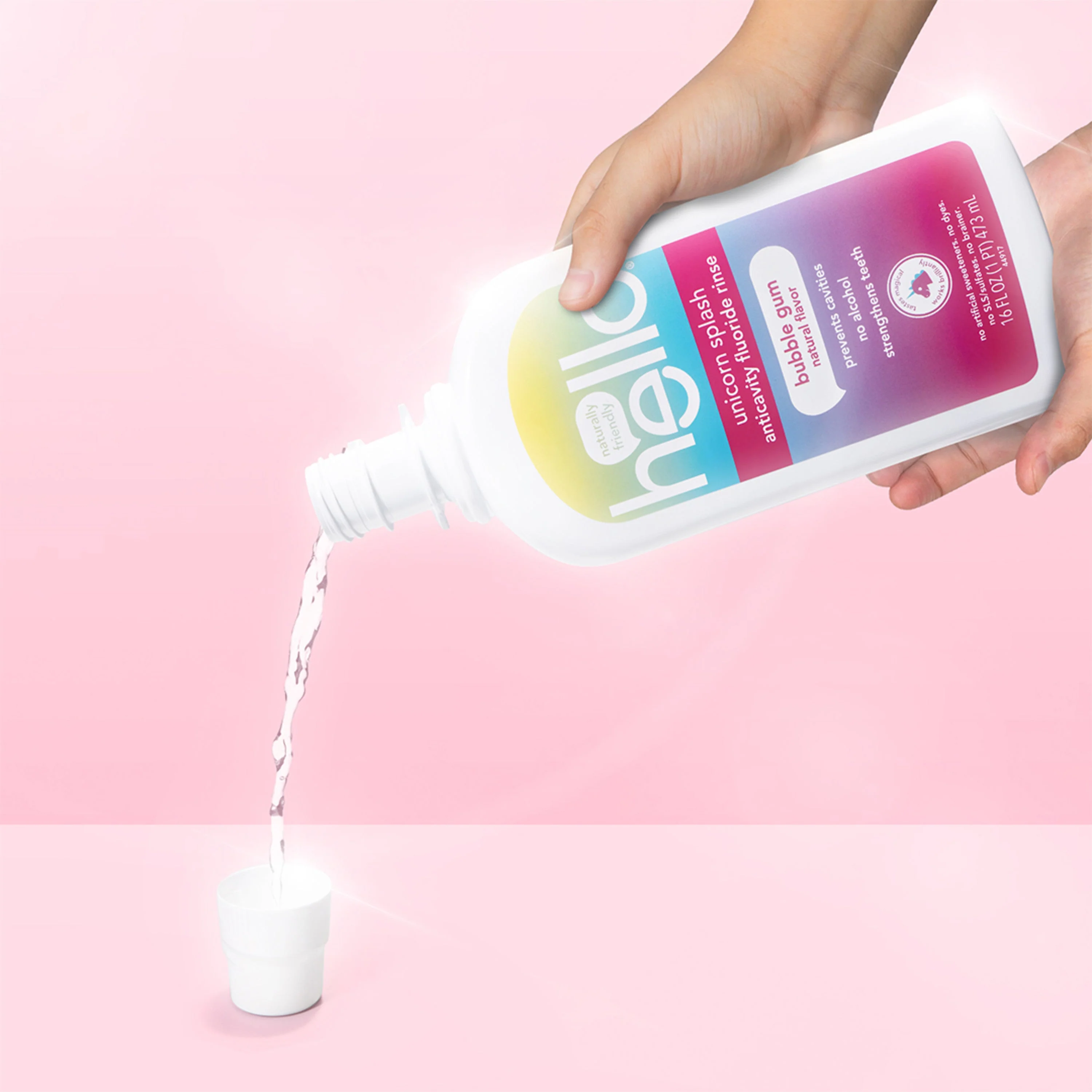 hello kids unicorn splash fluoride mouthwash - Image 4